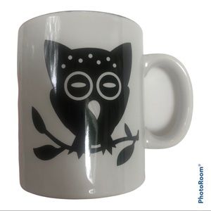 Black & White Owl With Yellow Moon Mug